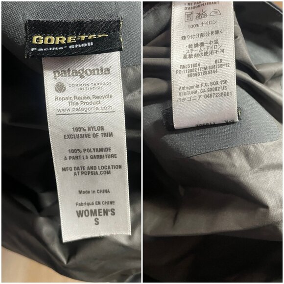 Patagonia women's Super Cell Jacket black S small waterproof GORE-TEX® 83825 - Picture 9 of 9